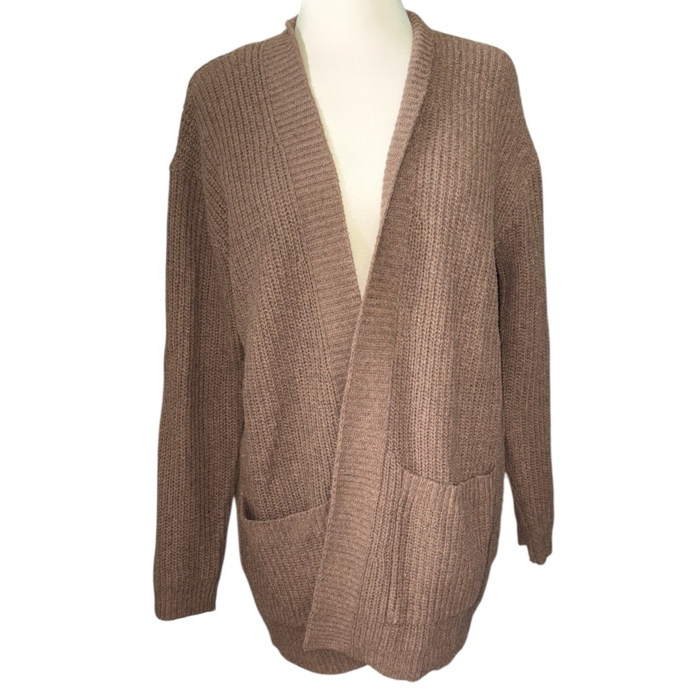 Andree by Unit fisherman’s cardigan sweater drape front pockets size medium - Picture 1 of 8